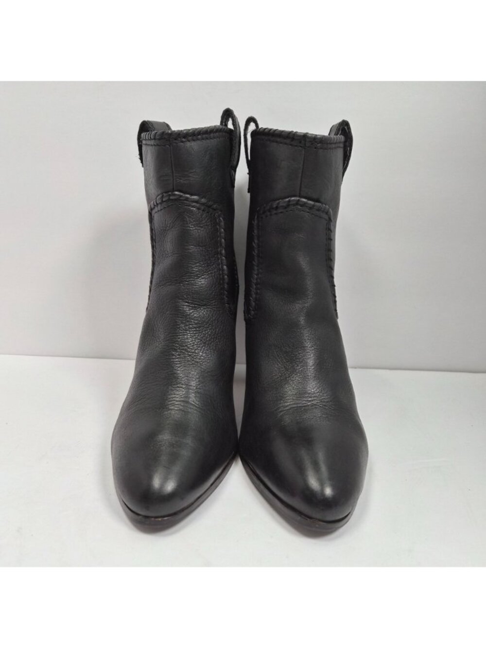 Karl Lagerfeld Provence Women's Black Leather Heeled Ankle Boots US Size 9M - Picture 3 of 11
